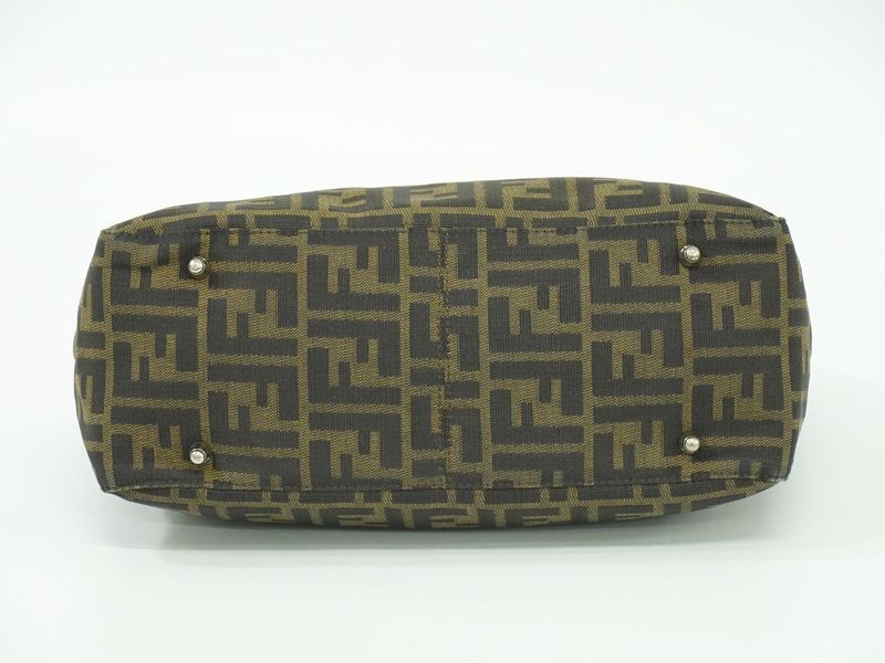 Authentic Fendi Zucca Tote Handbag Canvas Brown Zucca Bag Pre-owned [follow-up