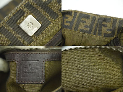 Authentic Fendi Zucca Tote Handbag Canvas Brown Zucca Bag Pre-owned [follow-up