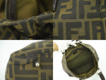 Authentic Fendi Zucca Tote Handbag Canvas Brown Zucca Bag Pre-owned [follow-up