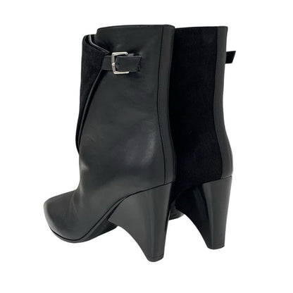 Hermes Hanae Boots Short Boots Shoes Suede Leather Black