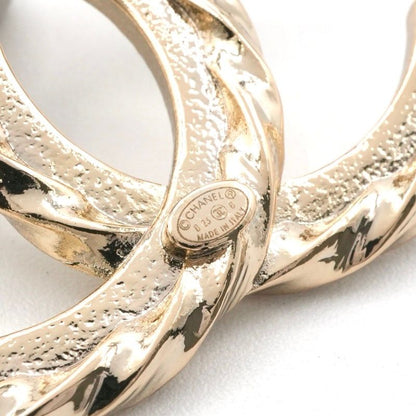 Chanel Brooch Corsage Gold Here Mark Rhinestone