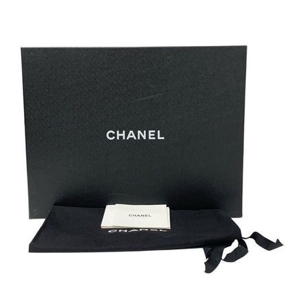 Chanel Boots Short Boots Shoes Leather Fabric Black Here Mark Pearl