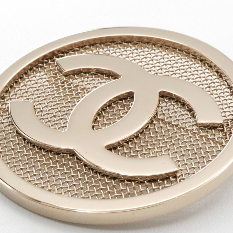 Chanel Brooch Corsage Gold Here Mark Circle