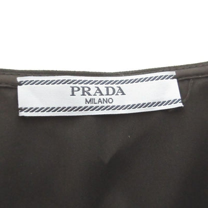 Good Prada Stretch Knee-length Semi-flared Skirt 38 Black Women Used