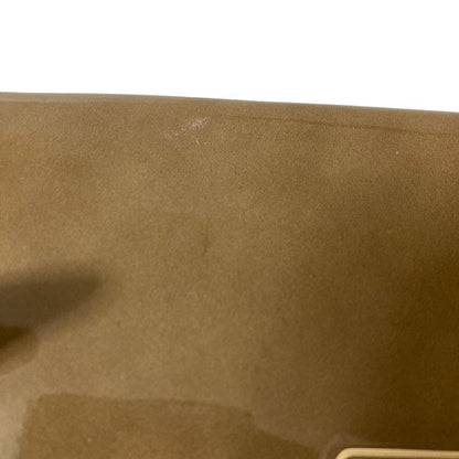 Good Celine Patent Leather Logo Plate Long Wallet Long Wallet Khaki Brown