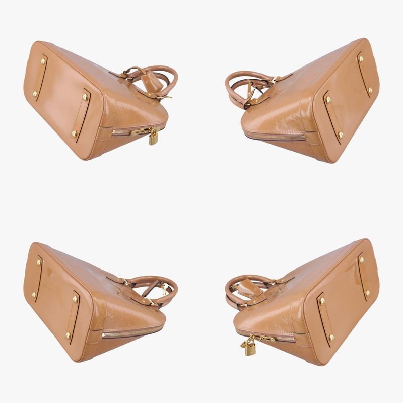 Louis Vuittonalma PM Beige Poodle Vernis M91751 Fl2123