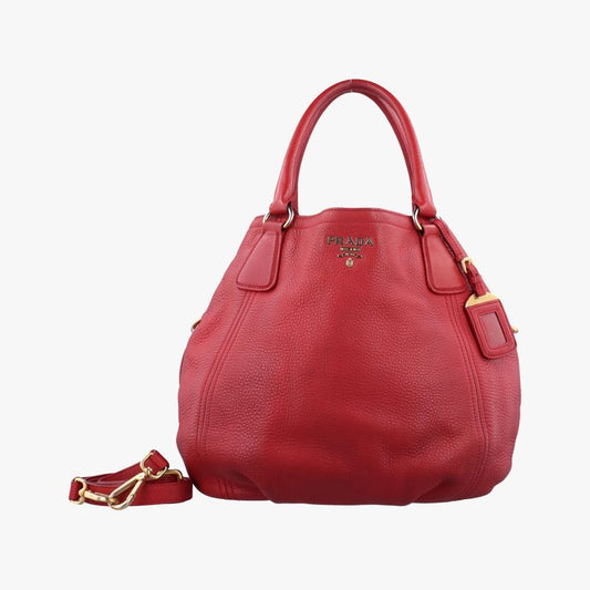 Prada Triangle Logo Red Leather B2343m 31 S 173