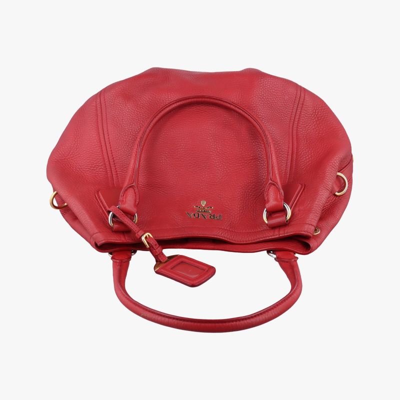 Prada Triangle Logo Red Leather B2343m 31 S 173