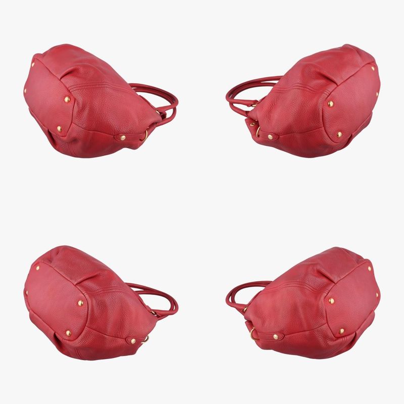 Prada Triangle Logo Red Leather B2343m 31 S 173