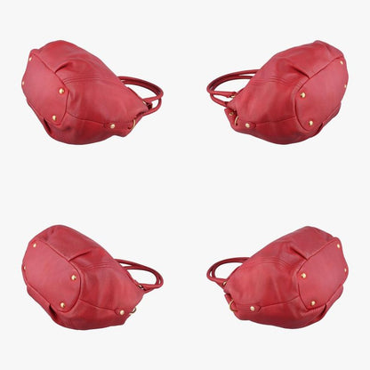 Prada Triangle Logo Red Leather B2343m 31 S 173