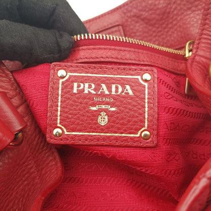 Prada Triangle Logo Red Leather B2343m 31 S 173