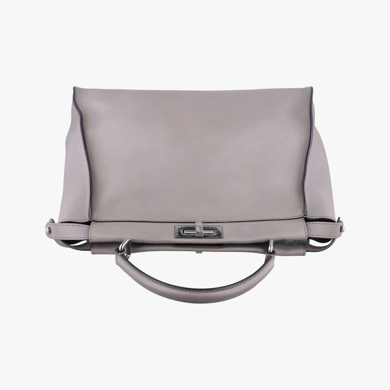 Fendi Peekaboo Large Gray Leather 8bn210 8bn210-z1j-149-2372