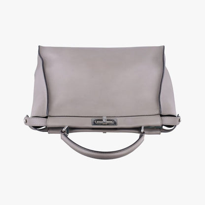 Fendi Peekaboo Large Gray Leather 8bn210 8bn210-z1j-149-2372