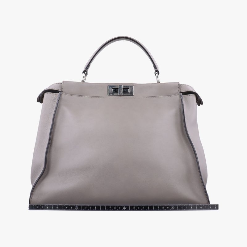 Fendi Peekaboo Large Gray Leather 8bn210 8bn210-z1j-149-2372