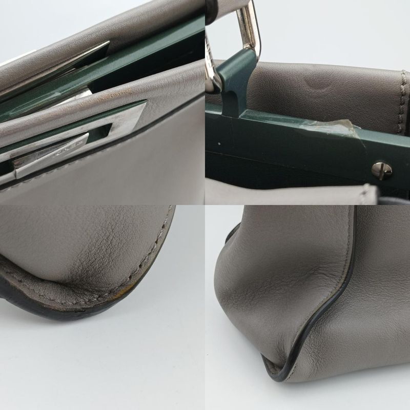 Fendi Peekaboo Large Gray Leather 8bn210 8bn210-z1j-149-2372