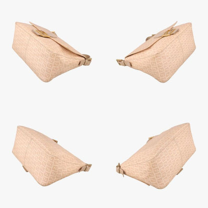 Fendi Mamma Bucket Zucchino Pattern Beige PVC Coated Canvas 8br001 8br001-fb5