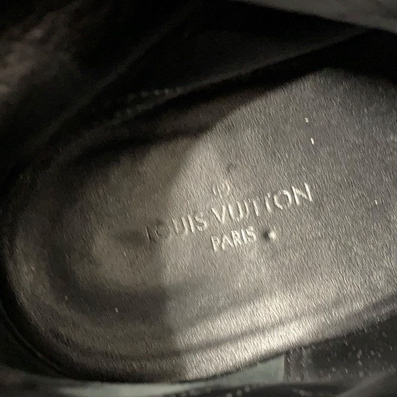 Louis Vuitton Laurie Line Monogram Boots Short Shoes Suede Leather Black