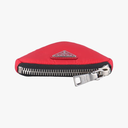 Prada Mini Pouch Coin Case Red X Black Nylon 1tt109 42