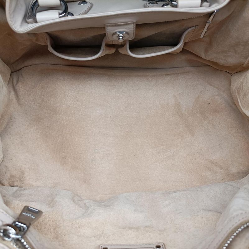 Prada Triangle Logo Beige Leather 113 12