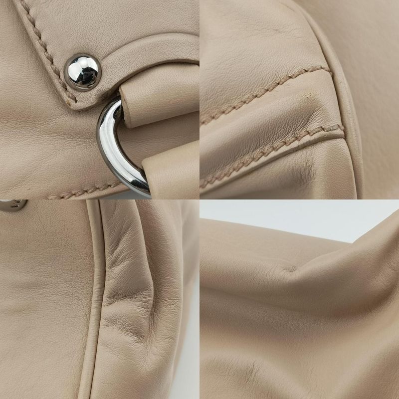 Prada Triangle Logo Beige Leather 113 12