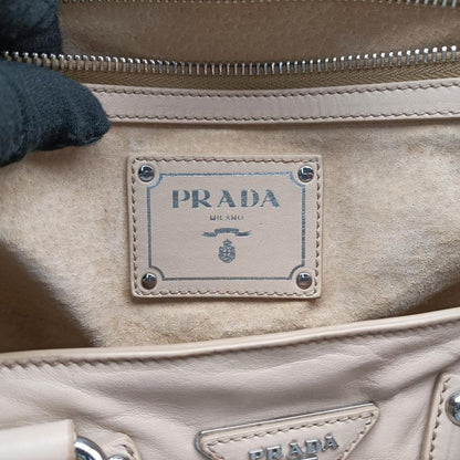 Prada Triangle Logo Beige Leather 113 12