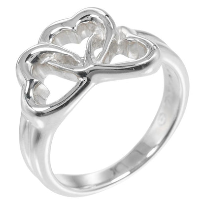Tiffany & Co Triple Heart Silver 925 Size 7 Ladies' 3.55g Ring