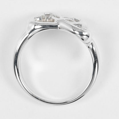 Tiffany & Co Triple Heart Silver 925 Size 7 Ladies' 3.55g Ring