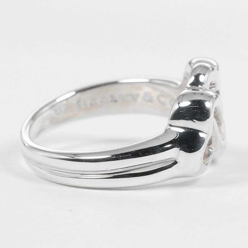Tiffany & Co Triple Heart Silver 925 Size 7 Ladies' 3.55g Ring
