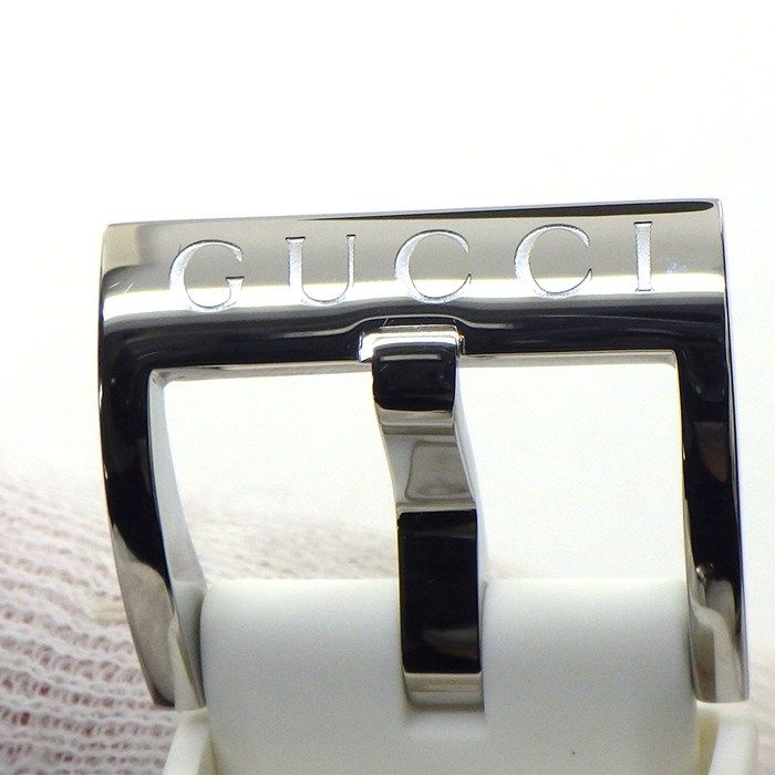 Gucci Watch Sinc 137.3 Ya137303 Interlocking G Sunray Silver Dial Date White