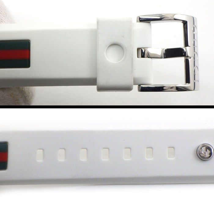 Gucci Watch Sinc 137.3 Ya137303 Interlocking G Sunray Silver Dial Date White