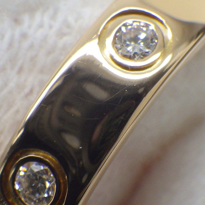 Cartier Ring Love Small Model Sm B4050800 8 Points Diamond 0.19ct 18k Pink Gold