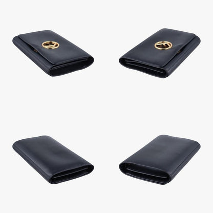 Fendi Canai F Logo Black Leather 8bs004 8bs004-aokk 179-3260