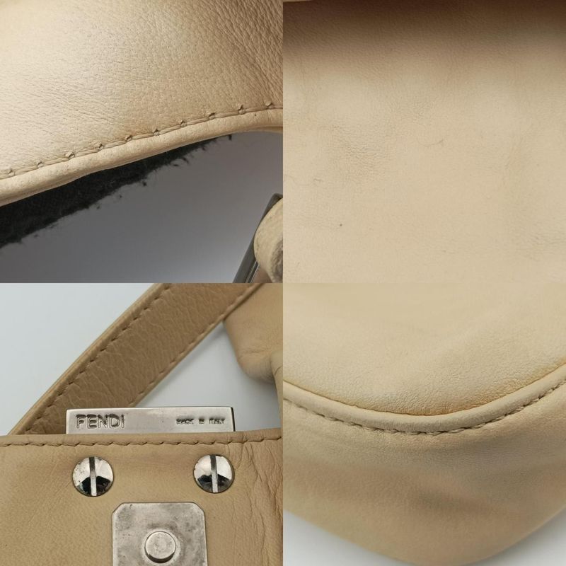 Fendi Mamma Bucket Beige Leather 26424 Unknown