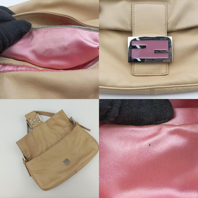 Fendi Mamma Bucket Beige Leather 26424 Unknown