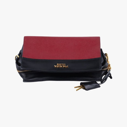 Prada Esplanade Black And Red Saffianoleather 1bh043 117