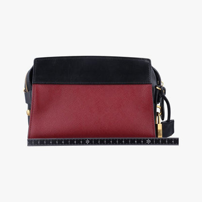 Prada Esplanade Black And Red Saffianoleather 1bh043 117