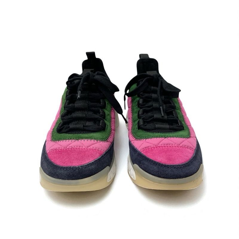 Chanel Sneakers Shoes Fabric Suede Pink Here Mark Logo