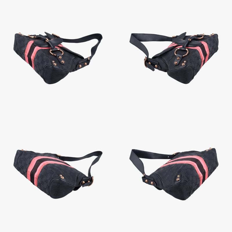 Gucci Horsebit Black Canvas And Velour 129699