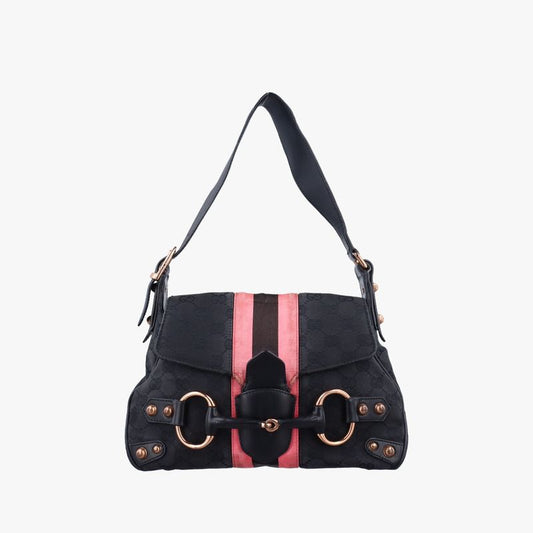 Gucci Horsebit Black Canvas And Velour 129699