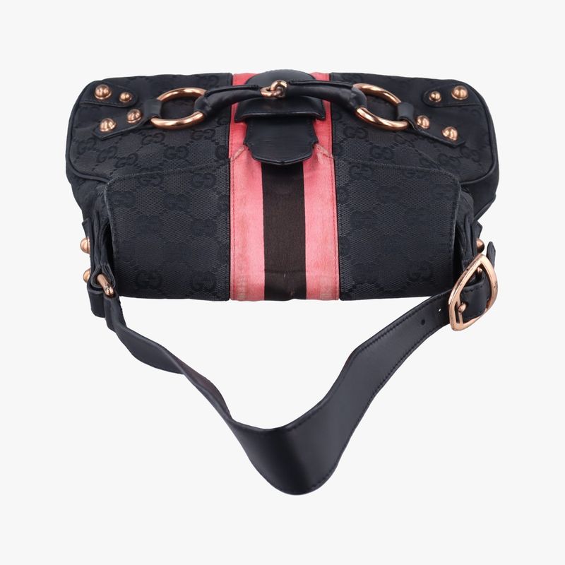 Gucci Horsebit Black Canvas And Velour 129699