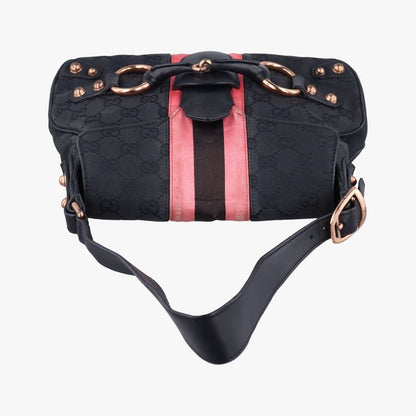 Gucci Horsebit Black Canvas And Velour 129699