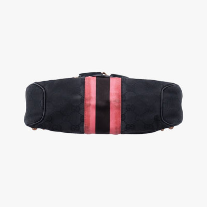 Gucci Horsebit Black Canvas And Velour 129699