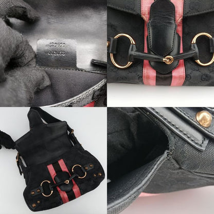 Gucci Horsebit Black Canvas And Velour 129699