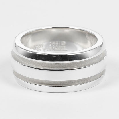 Tiffany & Co Atlas Grooved Double Line 925 Silver 11.5 Unisex 9.53g Ring