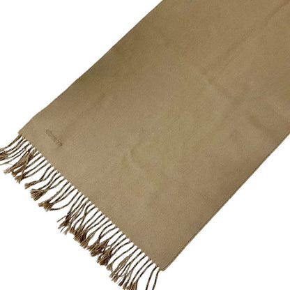 Hermes Recto Verso Cashmere Brown Beige Scarf Shawl Logo