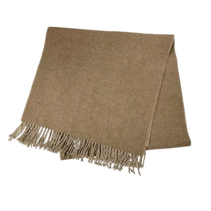 Hermes Recto Verso Cashmere Brown Beige Scarf Shawl Logo