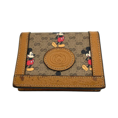 Gucci Disney Mickey Mouse Fold Wallet 602534 Brown