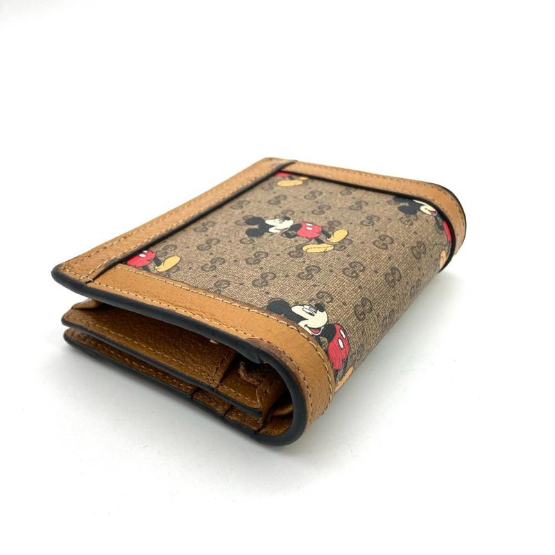 Gucci Disney Mickey Mouse Fold Wallet 602534 Brown