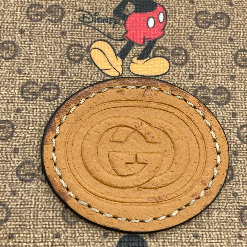 Gucci Disney Mickey Mouse Fold Wallet 602534 Brown