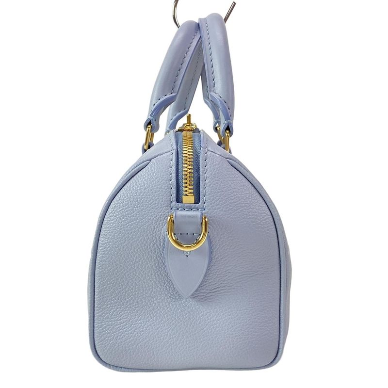 Louis Vuitton Monogram Empreinte Speedy Bandoliere 20 M46484 Blue Leather